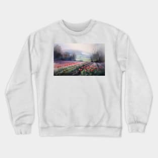 Watercolour Tulip Field Crewneck Sweatshirt